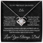 To My Precious Daughter - My Best Chapter - Love Knot Necklace