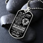 To My Son - Believe In Yourself - Love Mom - Dog Tag Necklace