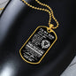 To My Son - Believe In Yourself - Love Dad - Dog Tag Necklace