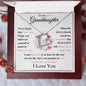(Almost Sold Out) Gift For Lovely Granddaughter - I Love You - Forever Love Heart Necklace