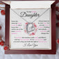 To My Lovely Daughter - My Love & Light - Forever Love Heart Necklace