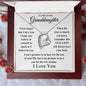 (Almost Sold Out) To My Lovely Granddaughter - I Love You - Forever Love Heart Necklace