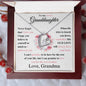 (Almost Sold Out) Gift For Lovely Granddaughter - Love Grandma - Forever Love Heart Necklace