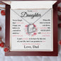 (Almost Sold Out) Gift For Lovely Daughter - Love Dad - Forever Love Heart Necklace
