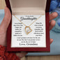 (Almost Sold Out) To My Lovely Granddaughter - Love Grandma - Forever Love Heart Necklace