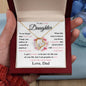 (Almost Sold Out) Gift For Lovely Daughter - Love Dad - Forever Love Heart Necklace