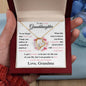 (Almost Sold Out) Gift For Lovely Granddaughter - Love Grandma - Forever Love Heart Necklace