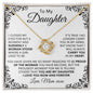 To My Daughter - I Closed My Eyes - From Mom - Love Knot Necklace
