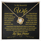 Gift for Wife "I Can't Live Without You" Love Knot Necklace