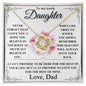(Almost Sold Out) Lovely Daughter - Love Dad - Love Knot Necklace