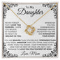 To My Daughter - Love Knot Necklace - From Mom