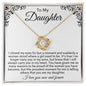 To My Daughter - Many Reasons To Be Proud - Love Knot Necklace