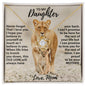 To My Daughter From Mom - Lioness - Love Knot Necklace