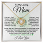 To My Loving Mom - There Is No Me Without You - Love Knot Necklace