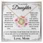 (Almost Sold Out) Lovely Daughter - Love Mom - Love Knot Necklace