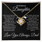 Beloved Daughter - Couldn't Be More Proud - Love Knot Necklace