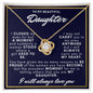 To My Beautiful Daughter - Love Knot Necklace