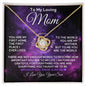 To My Loving Mom - First Home - Love Knot Necklace