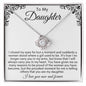 To My Daughter - Many Reasons To Be Proud - Love Knot Necklace