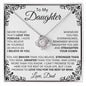 To My Daughter - Love Knot Necklace - From Dad