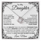 To My Daughter - Love Knot Necklace - From Mom