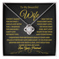 Gift for Wife "I Can't Live Without You" Love Knot Necklace