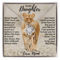 To My Daughter From Mom - Lioness - Love Knot Necklace
