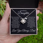 Beloved Daughter - Couldn't Be More Proud - Love Knot Necklace