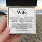 To My Beautiful Wife - My Last Everything - Love Knot Necklace