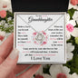 To My Lovely Granddaughter - I Love You - Love Knot Necklace