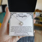 To My Daughter From Dad - Many Reasons To Be Proud - Love Knot Necklace