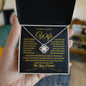Gift for Wife "I Can't Live Without You" Love Knot Necklace