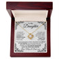 To My Daughter - I Closed My Eyes - From Mom & Dad - Love Knot Necklace