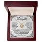 To My Daughter - I Closed My Eyes - From Dad - Love Knot Necklace