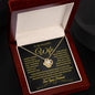 Gift for Wife "I Can't Live Without You" Love Knot Necklace