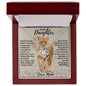 To My Daughter From Mom - Lioness - Love Knot Necklace