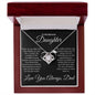 Beloved Daughter - Couldn't Be More Proud - Love Knot Necklace