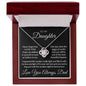 To My Daughter - Never Forget - Love Knot Necklace
