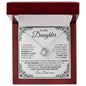 To My Daughter - I Closed My Eyes - From Dad - Love Knot Necklace