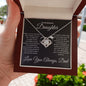 Beloved Daughter - Couldn't Be More Proud - Love Knot Necklace