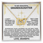 To My Beautiful Granddaughter From Grandpa - Holy Cross - Two Heart Pendant