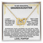To My Beautiful Granddaughter From POPPOP - Two Heart Pendant