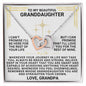 To My Beautiful Granddaughter From Grandpa - Holy Cross - Two Heart Pendant