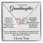 (Almost Sold Out) To My Lovely Granddaughter - I Love You - Interlocking Hearts Necklace