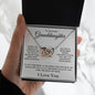 (Almost Sold Out) To My Lovely Granddaughter - I Love You - Interlocking Hearts Necklace