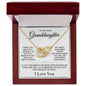 (Almost Sold Out) To My Lovely Granddaughter - I Love You - Interlocking Hearts Necklace