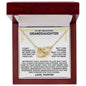 To My Beautiful Granddaughter From POPPOP - Two Heart Pendant