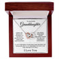 (Almost Sold Out) To My Lovely Granddaughter - I Love You - Interlocking Hearts Necklace