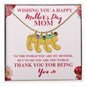 Perfect for Mother's Day! Engraved Baby Feet with Birthstone Necklace