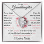(Almost Sold Out) Gift For Lovely Granddaughter - I Love You - Forever Love Heart Necklace